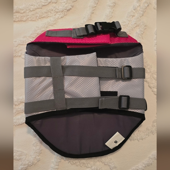 Pink and Gray Dog Life Jacket, Size S (1206) - Picture 3 of 5